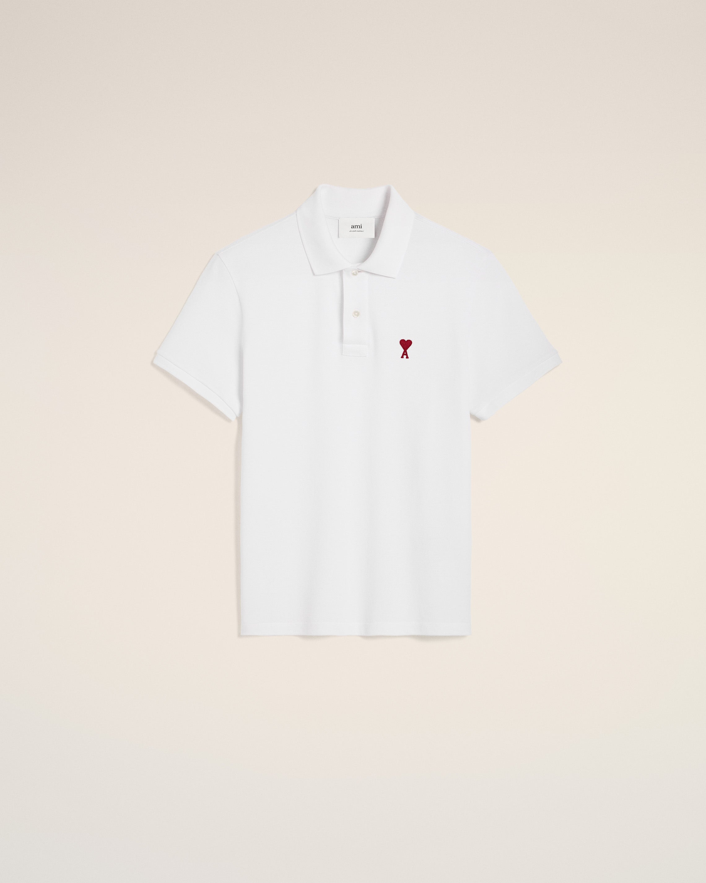 White Cotton Ami de Coeur Polo Shirt