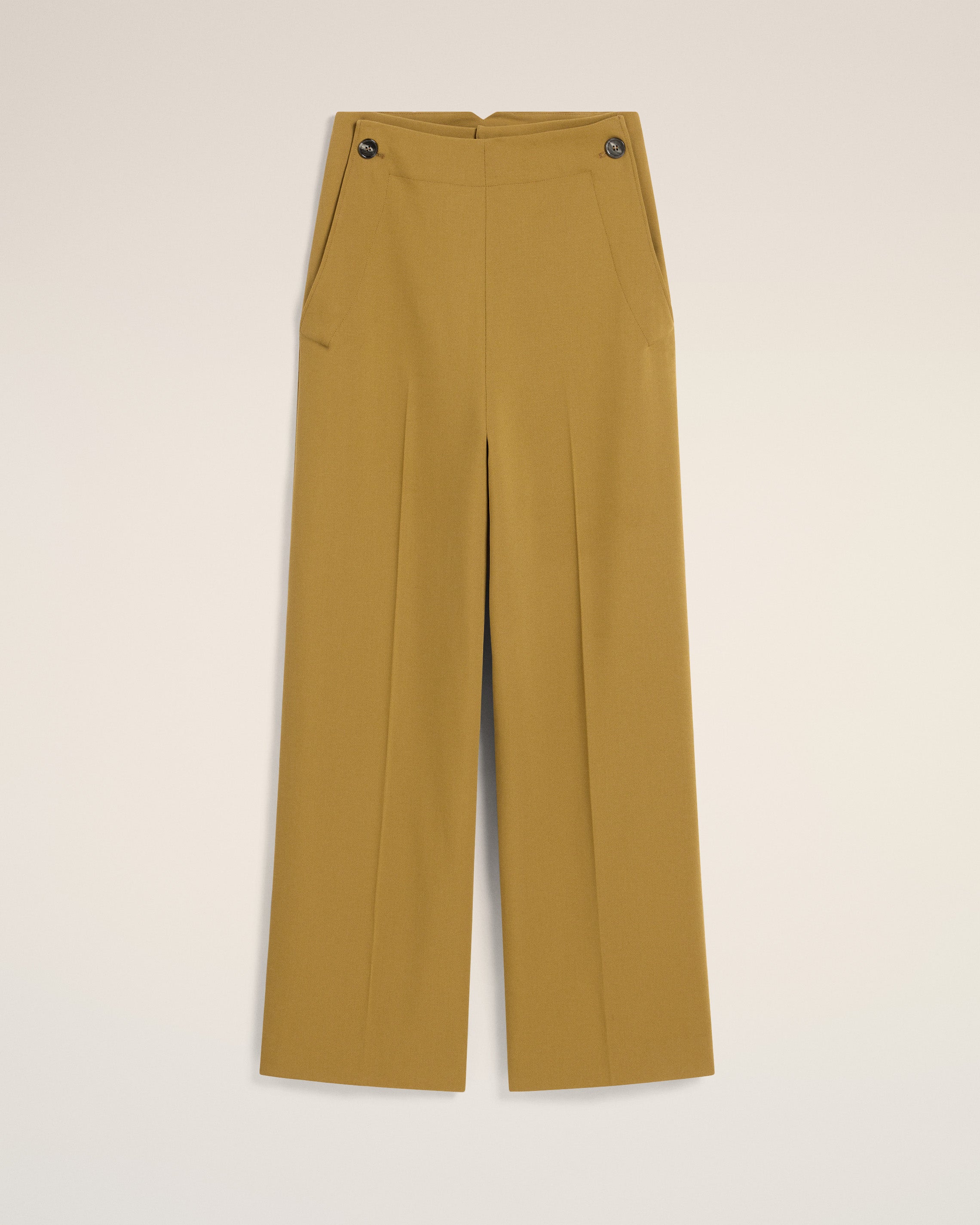Mustard Wool Sailor Trousers