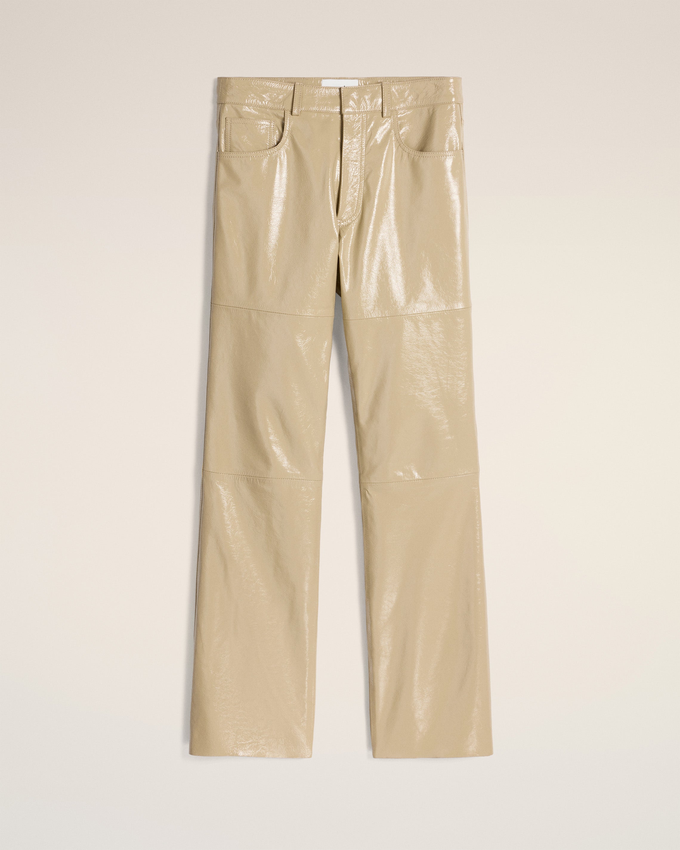 Leather Straight Fit Trousers
