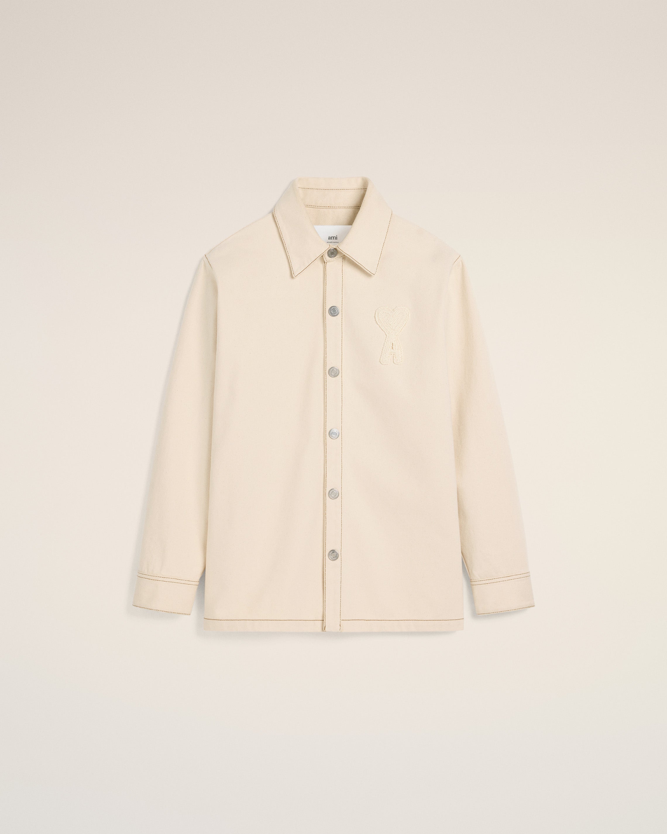 Beige Cotton Ami de Coeur Overshirt