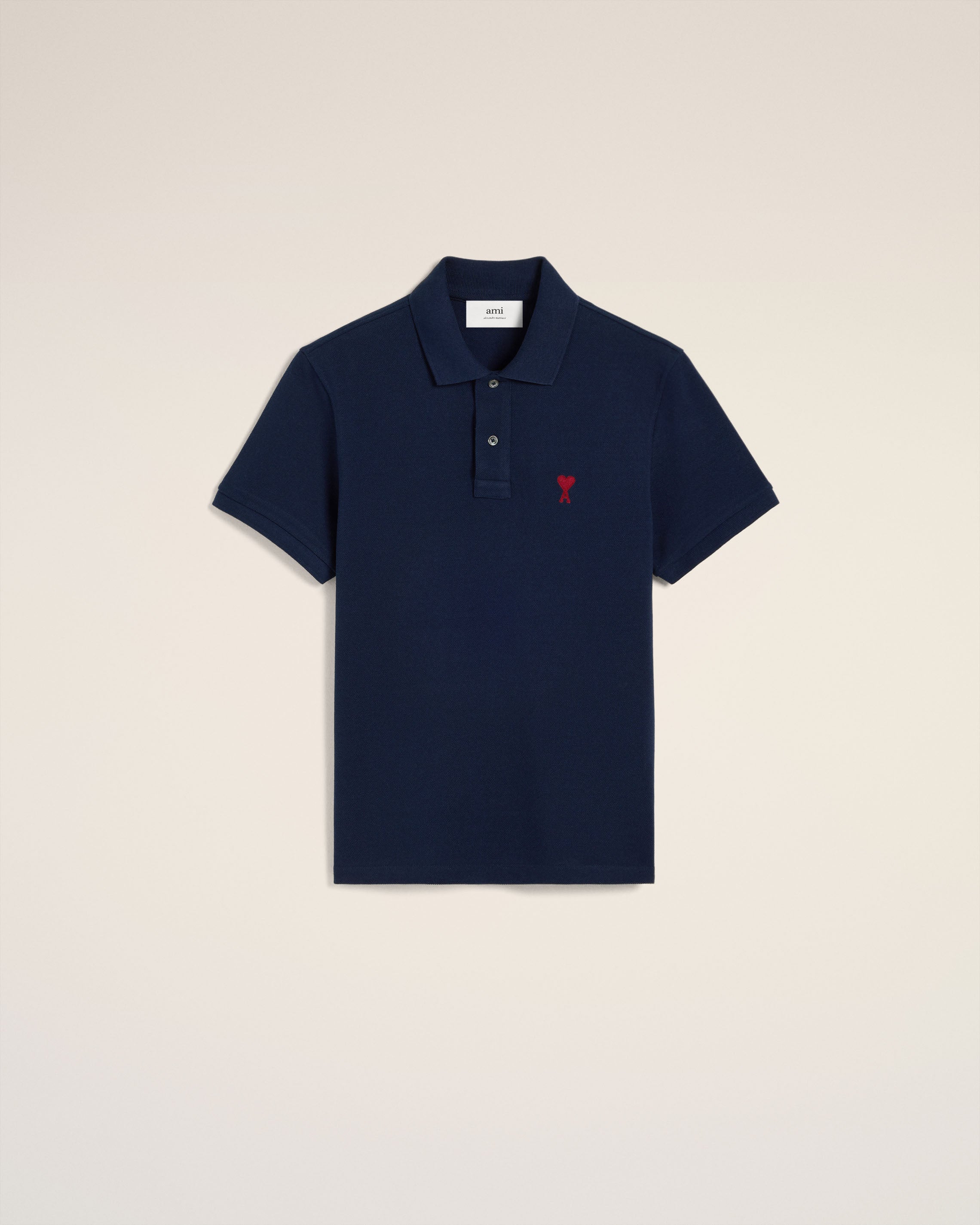 Navy Cotton Ami de Coeur Polo Shirt