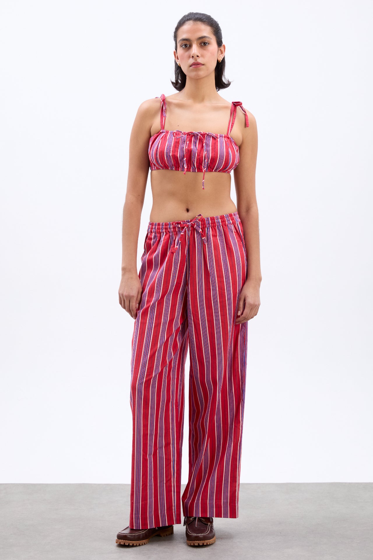 chlo trousers - red stripe
